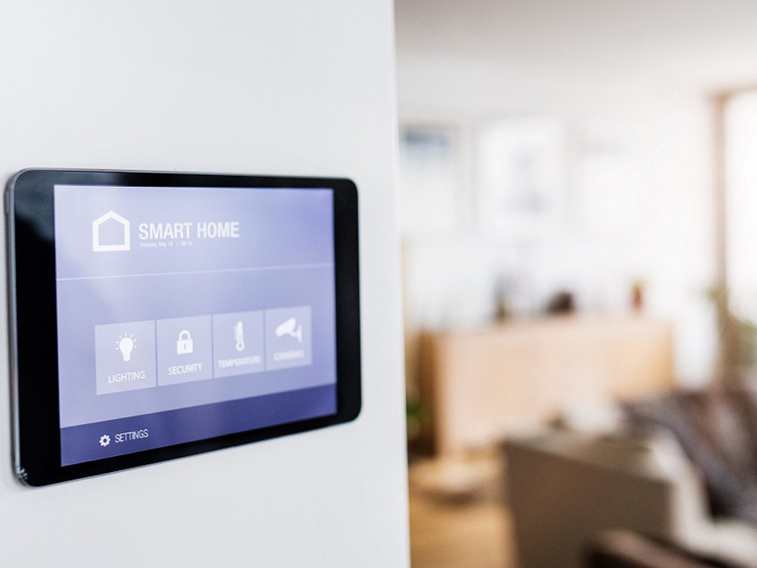 Smart home programmable thermostat.